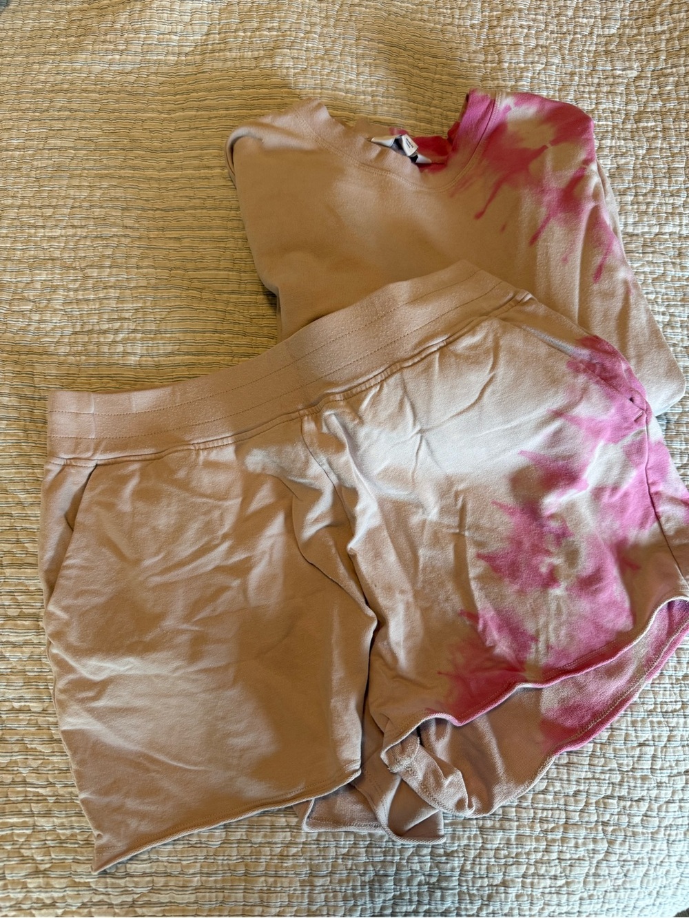 JoyLab Pink and mauve Tie-Dye Athletic Lounge set